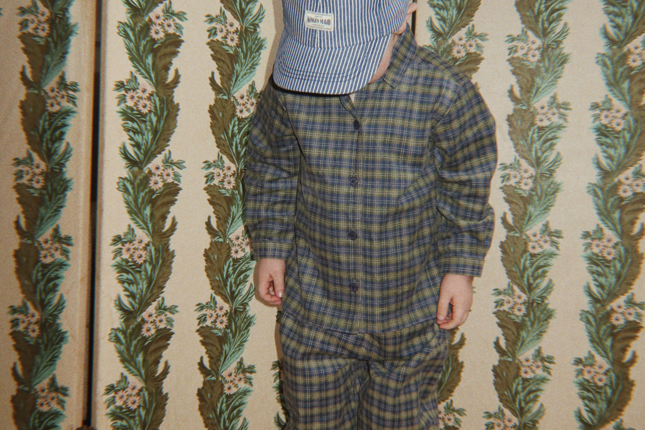 Konges Sløjd A/S WOVEN PANTS laurel blue check