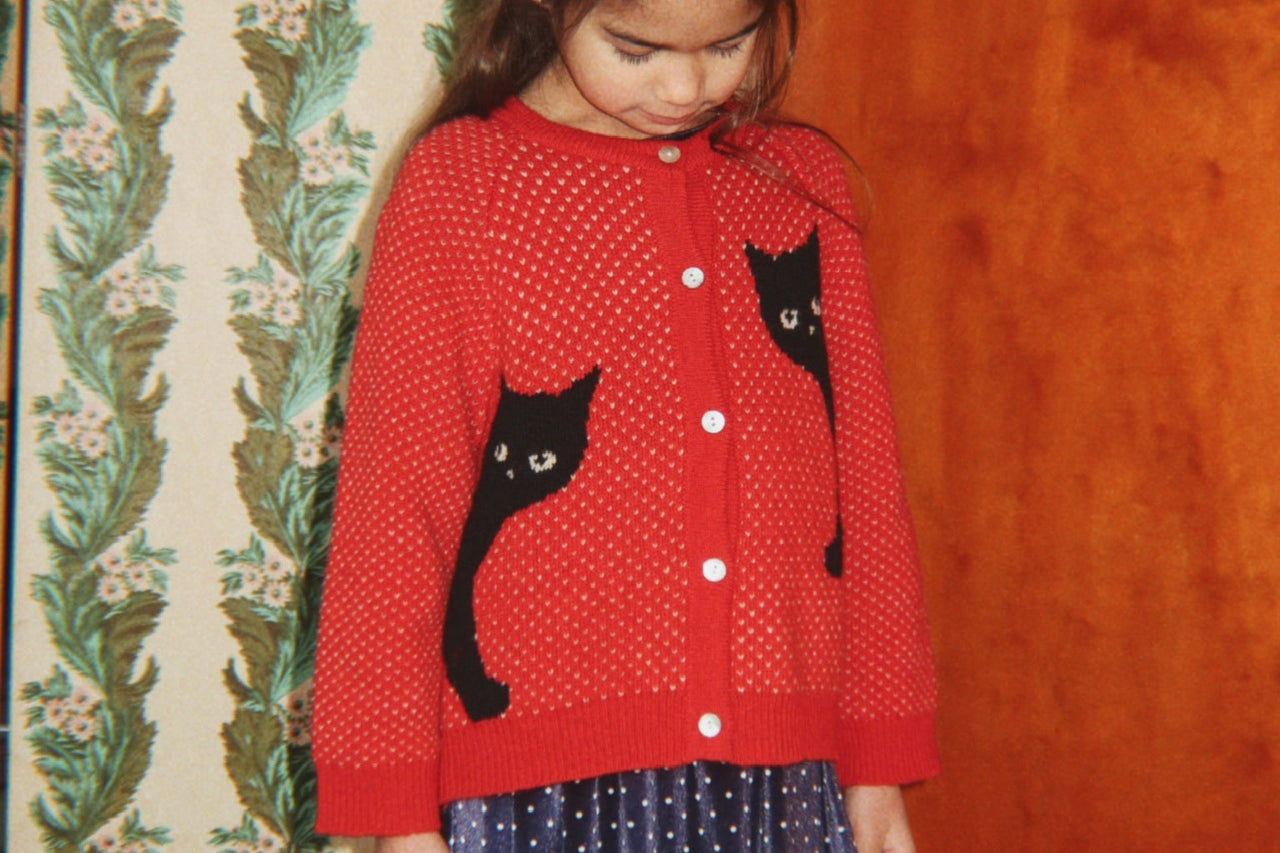 Konges Sløjd A/S KNITTED CARDIGANS cat rouge