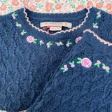 Konges Sløjd A/S KNITTED PANTS ensign blue