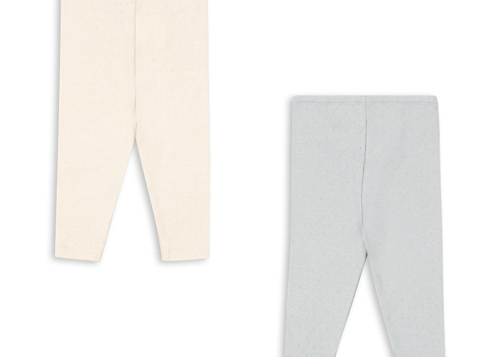 Konges Sløjd A/S JERSEY PANTS buttercream/pearl blue