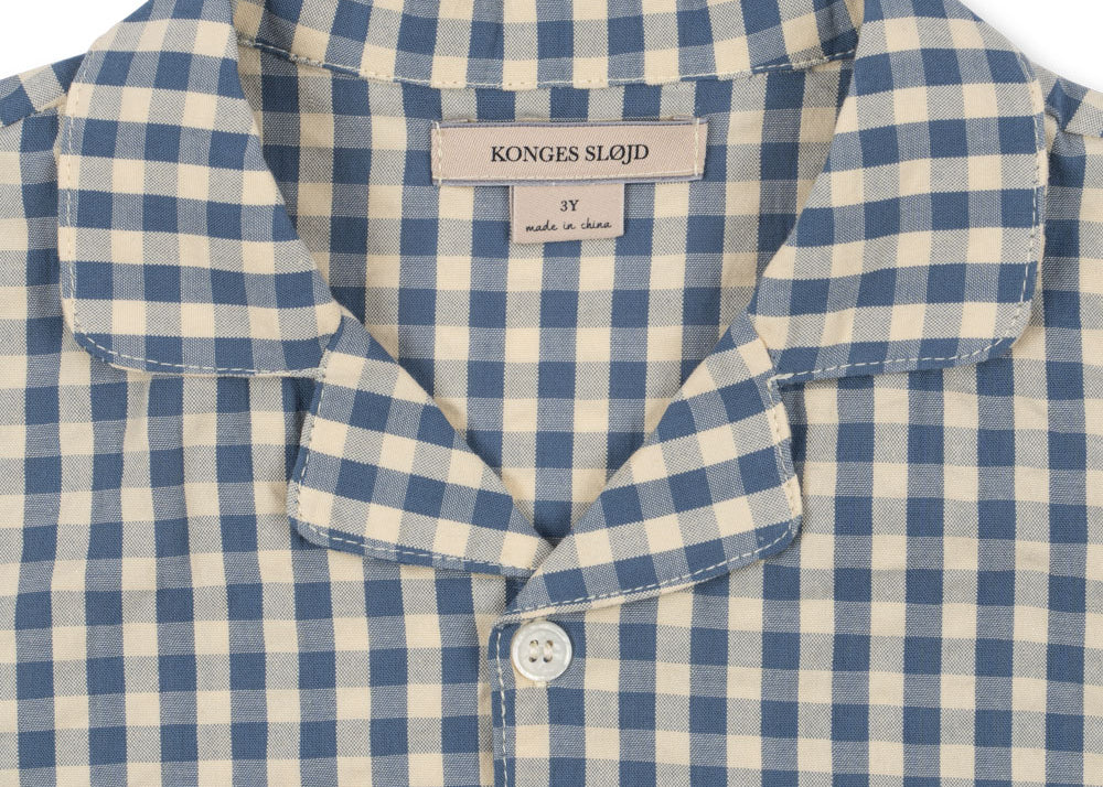 Konges Sløjd A/S WOVEN SHORT SLEEVE SHIRTS captains blue check
