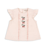 Konges Sløjd A/S WOVEN SHORT SLEEVE SHIRTS peony stripe
