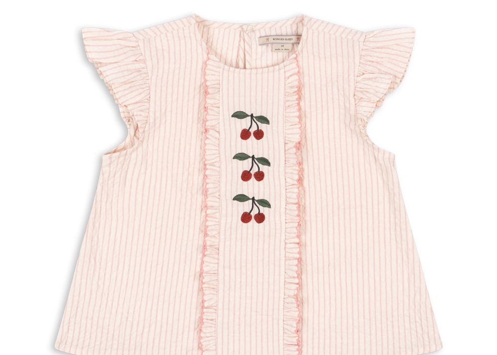 Konges Sløjd A/S WOVEN SHORT SLEEVE SHIRTS peony stripe