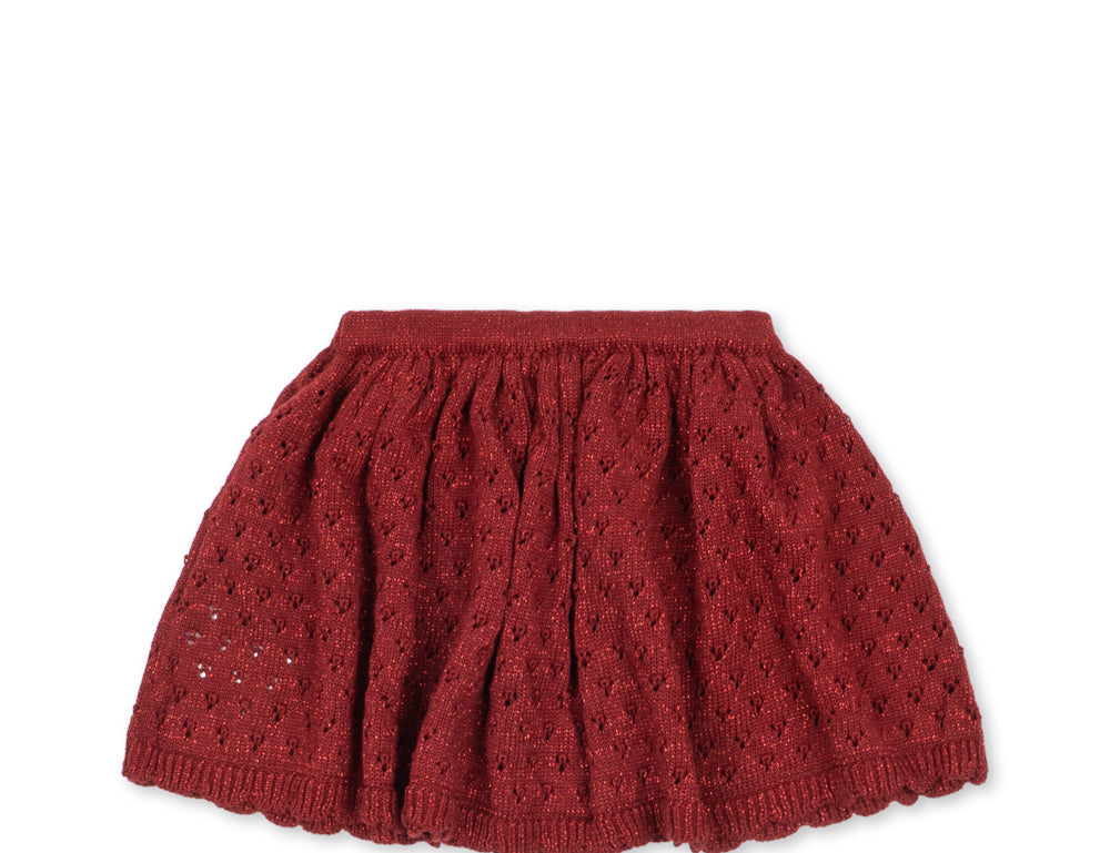 Konges Sløjd A/S KNITTED SKIRTS red dahlia